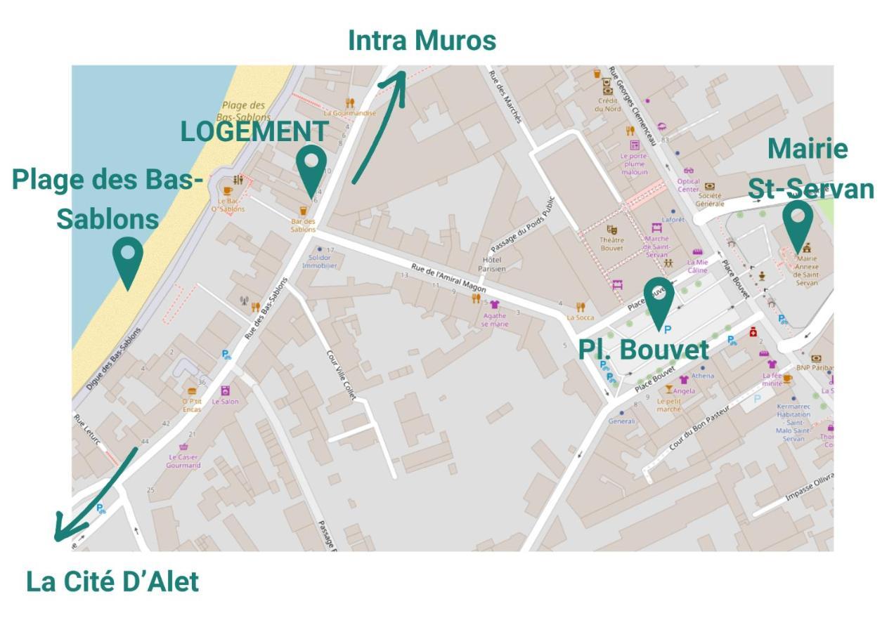 Les Letruns - Appart - 3 Pers - Vue Sur La Mer Saint-Malo Zewnętrze zdjęcie